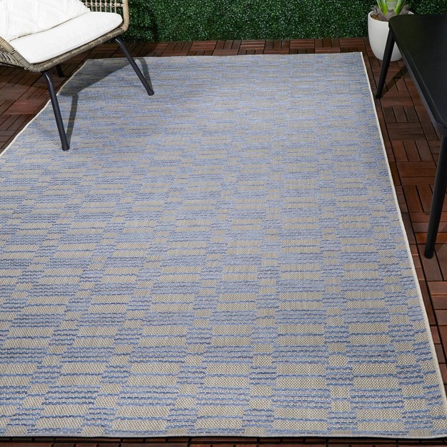 Offset Geo Outdoor Rug