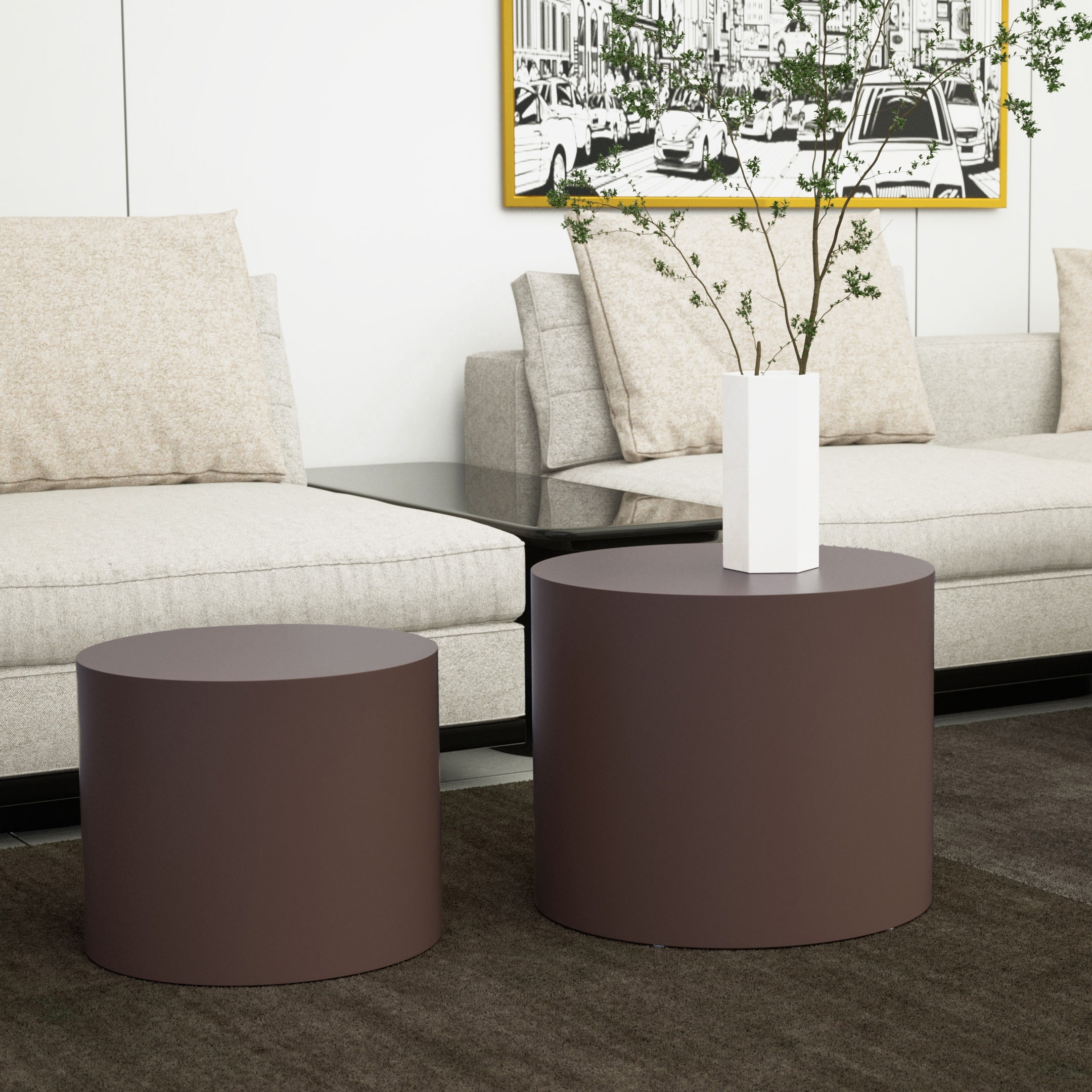 Set of 2 Rround Side Table