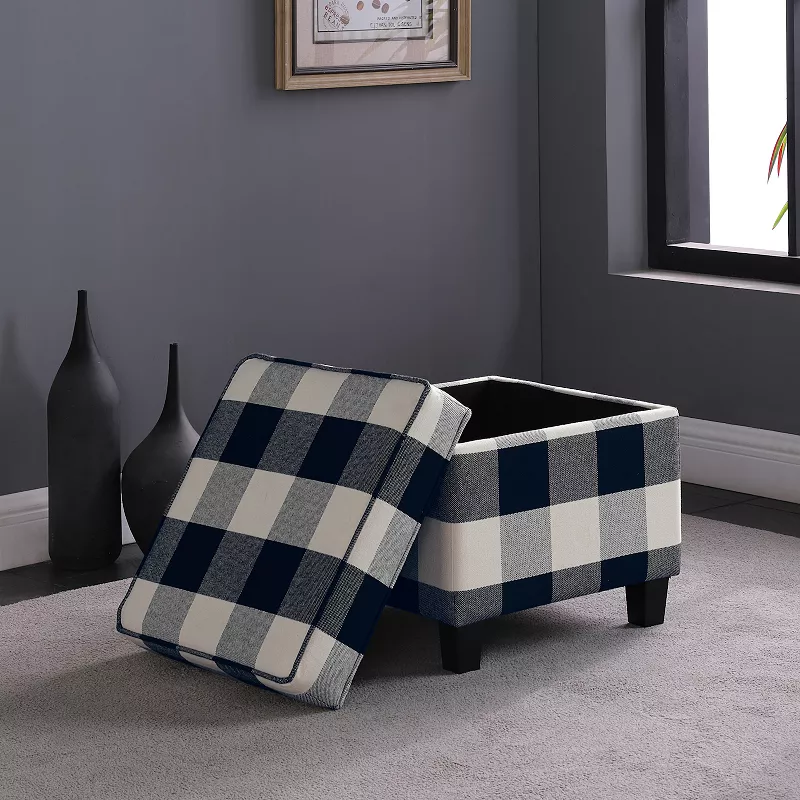 HomePop Cole Classics Square Storage Ottoman