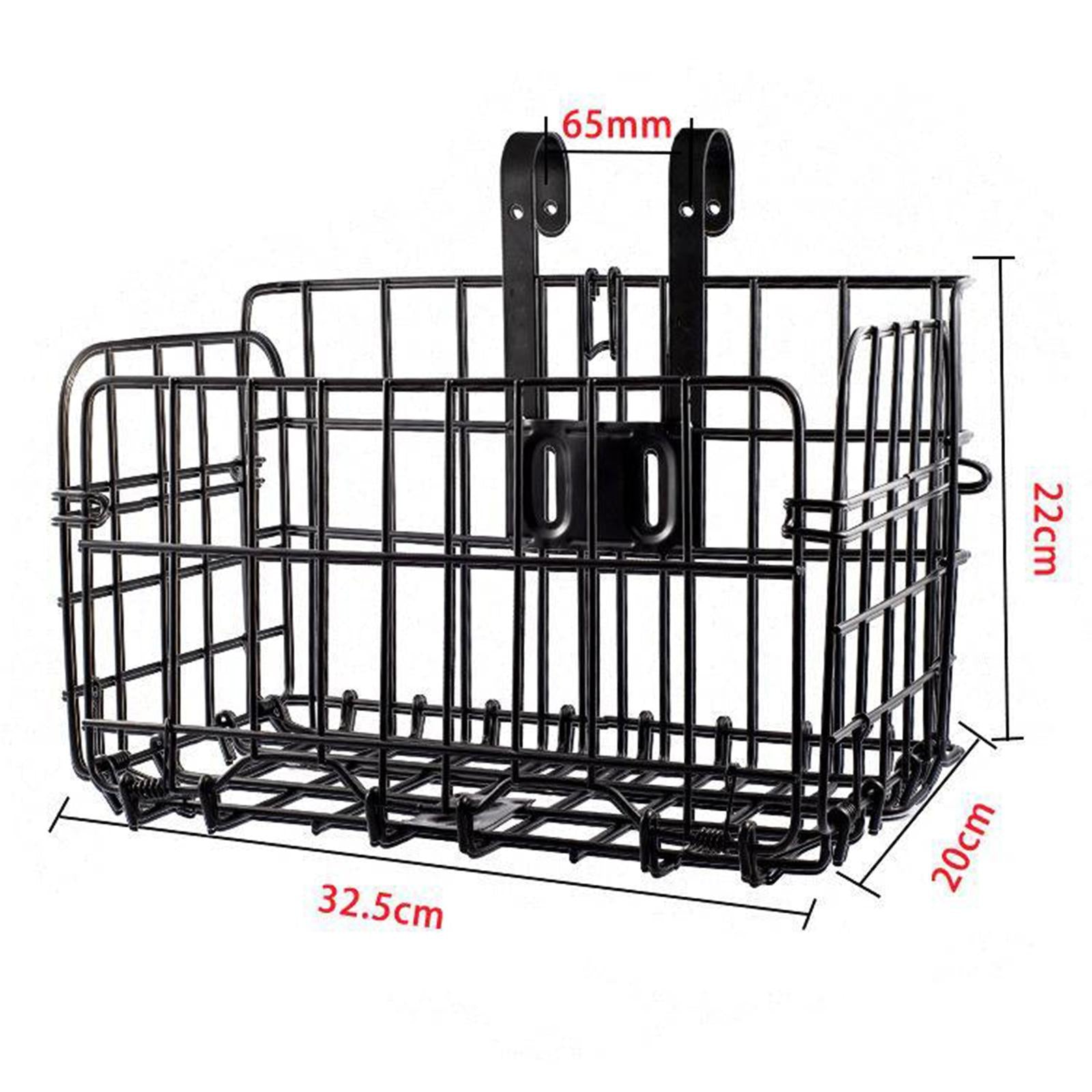 Stable Bike Basket Rust Quick Release Front Handlebar Lift Off Baskets Black