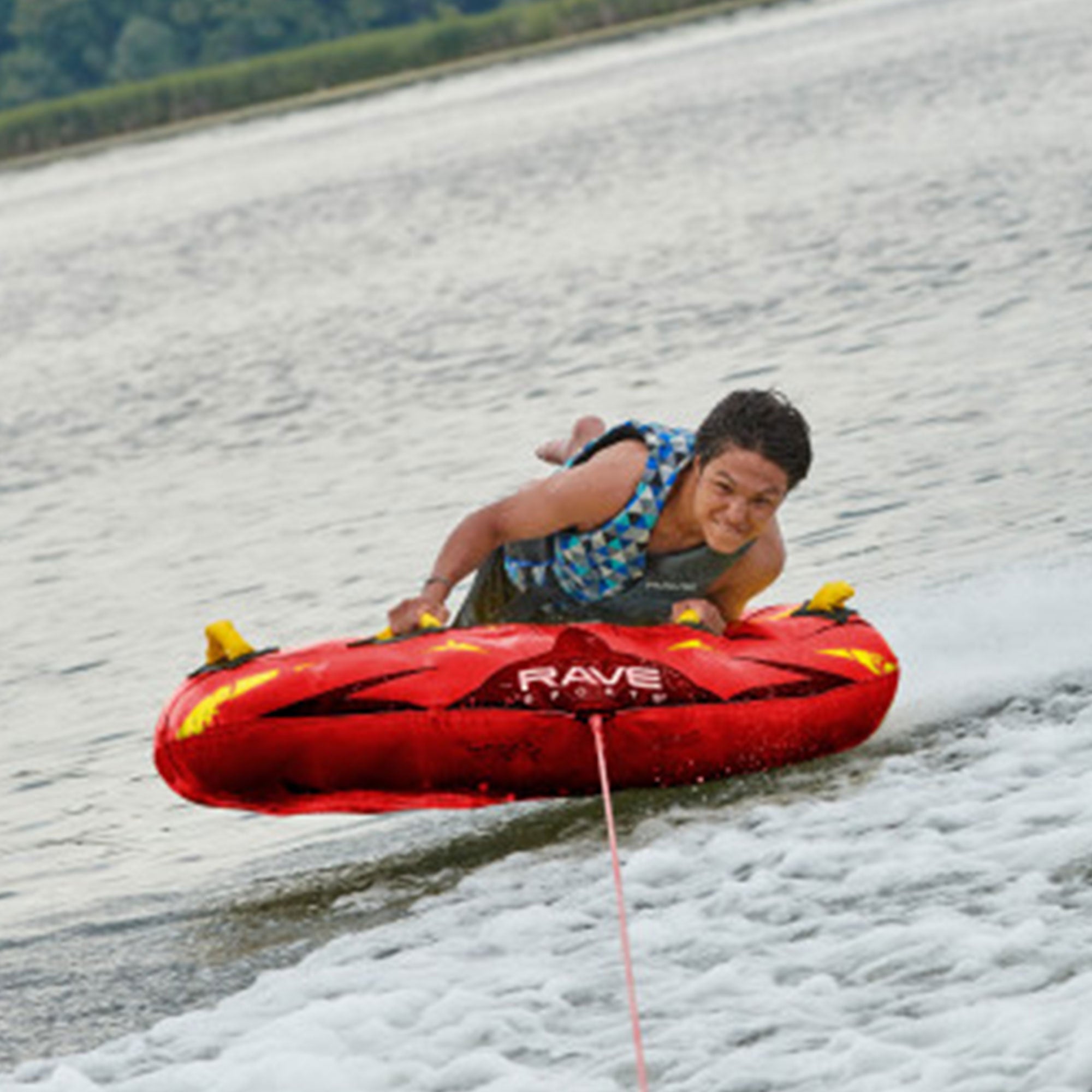 RAVE Sports Ripper 2 Rider Inflatable Towable Boat Floats， Red (2 Pack)