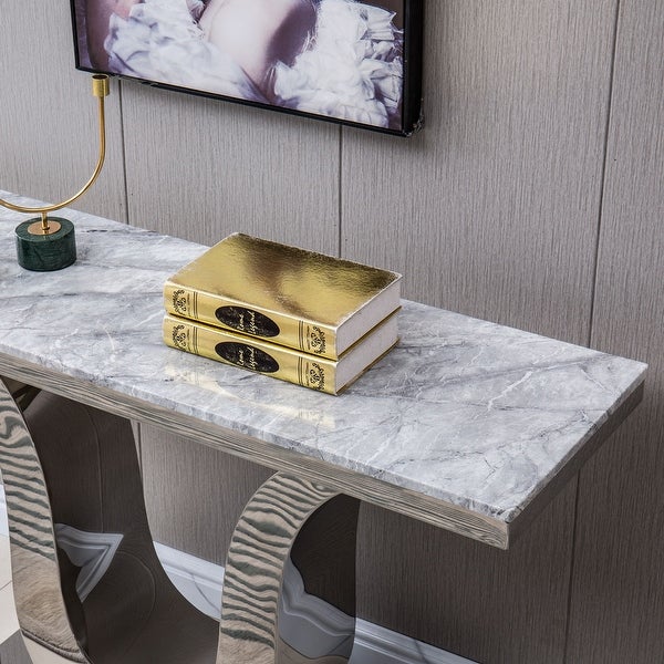 Reece 50 in. Marble Top Console Table - 50 x 15.70 x 29.90 inch