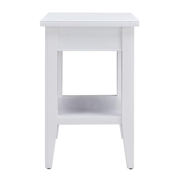 Leick Home 10506 Laurent One Drawer Narrow Side Table with Shelf