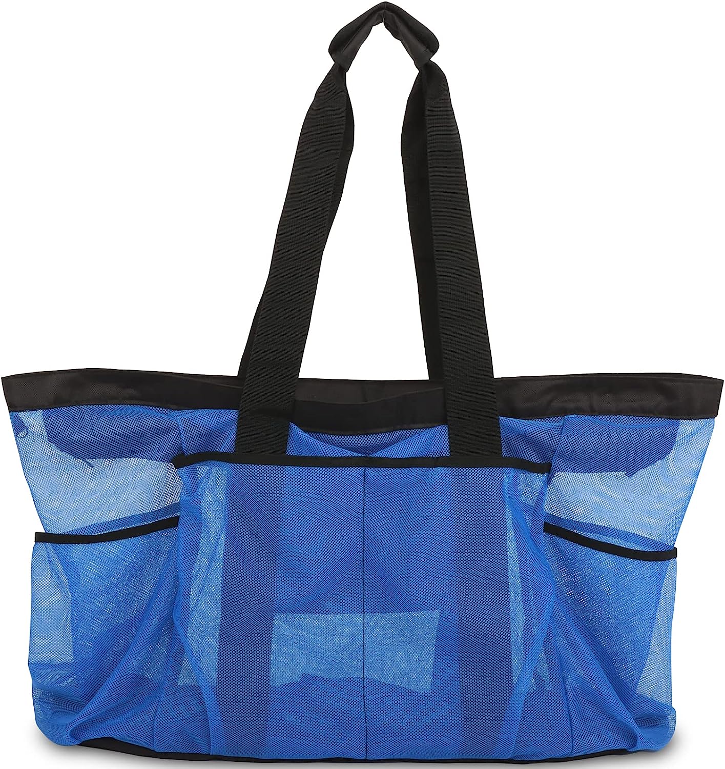 GOTDYA Extra Large Beach Bag, XL Mesh Tote with Zipper and Pockets Ideal for Your Family Beach Trip