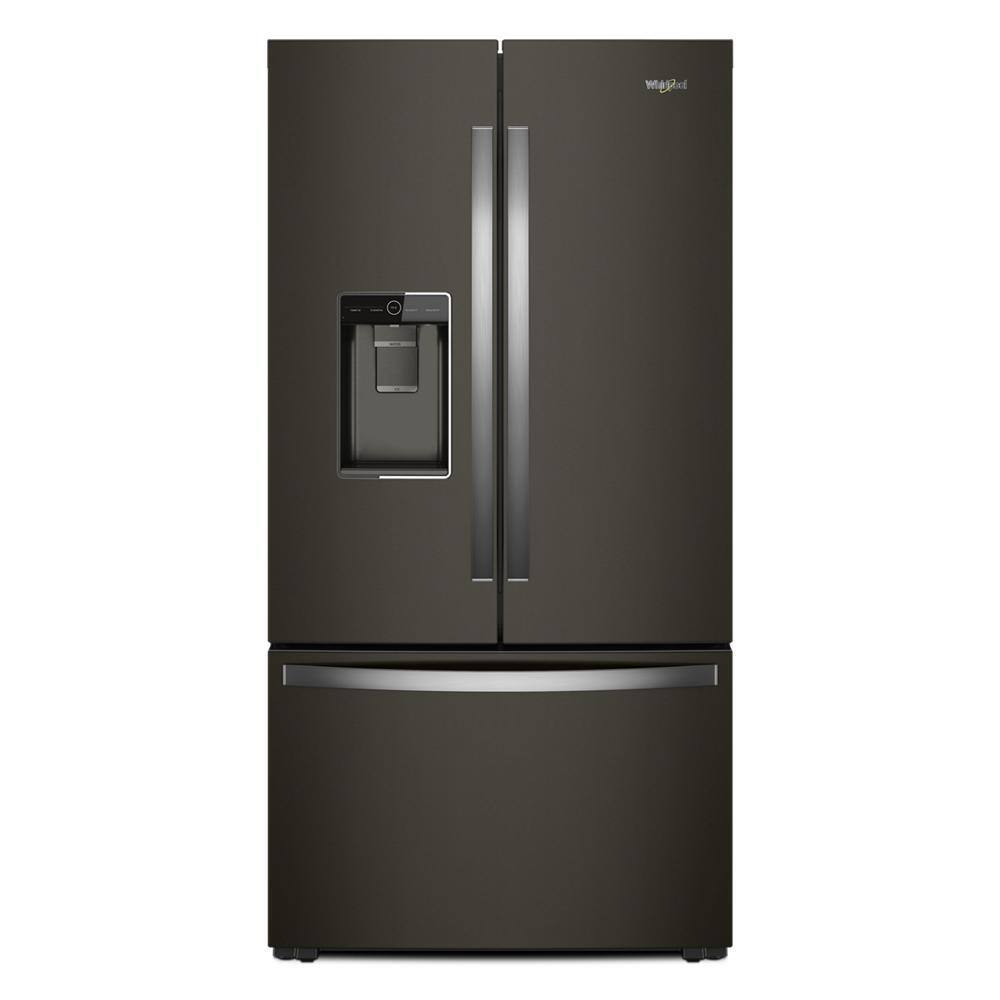 Whirlpool 24 cu. ft. French Door Refrigerator in Black Stainless Counter Depth WRF954CIHV