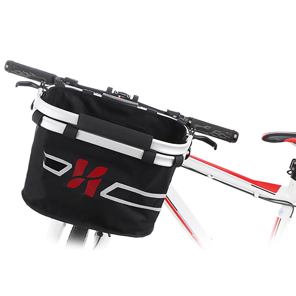 Bicycle Front Basket Collapsible Bike Handlebar Basket Pet Cat Dog Carrier Bag Shopping Commuting