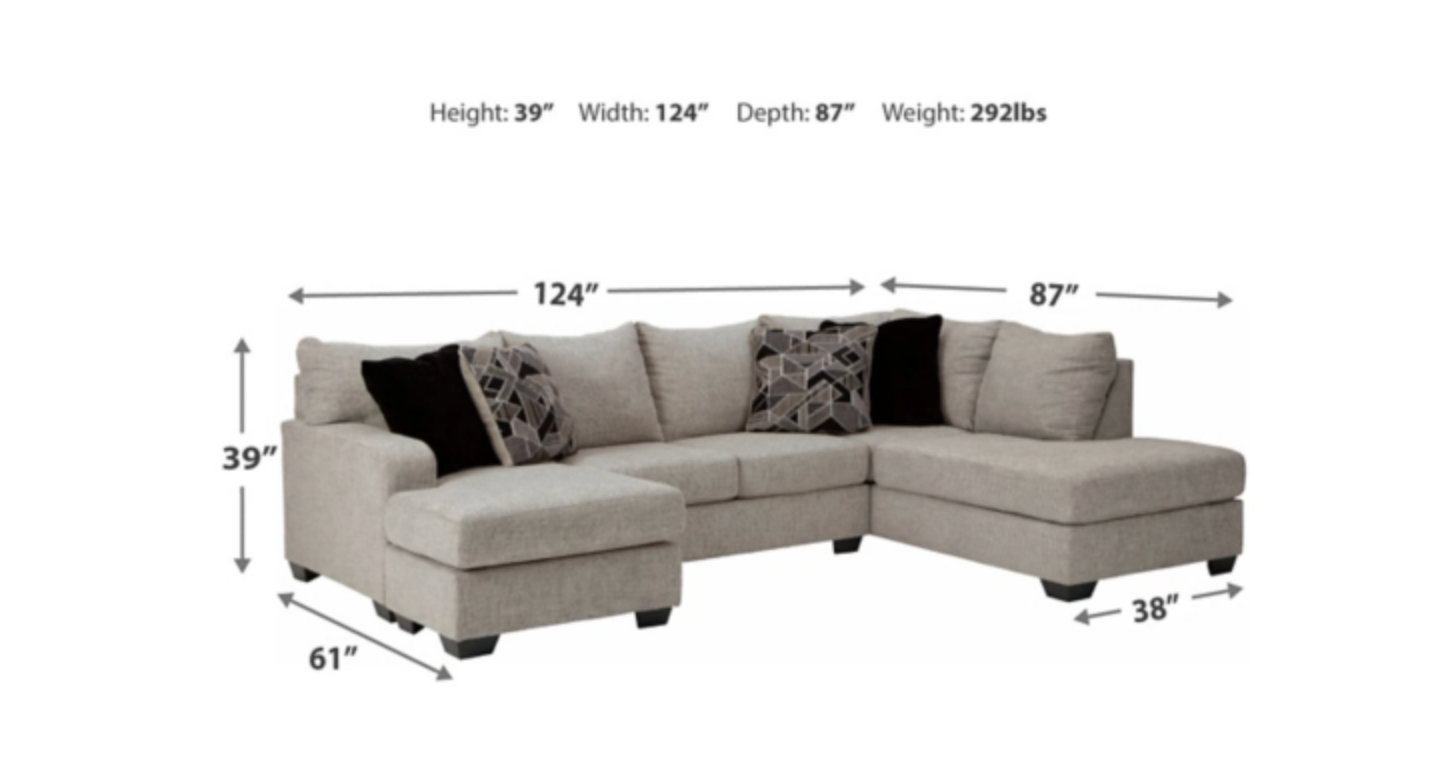 MEGGINSON SOFA W/ CHAISE (x2)