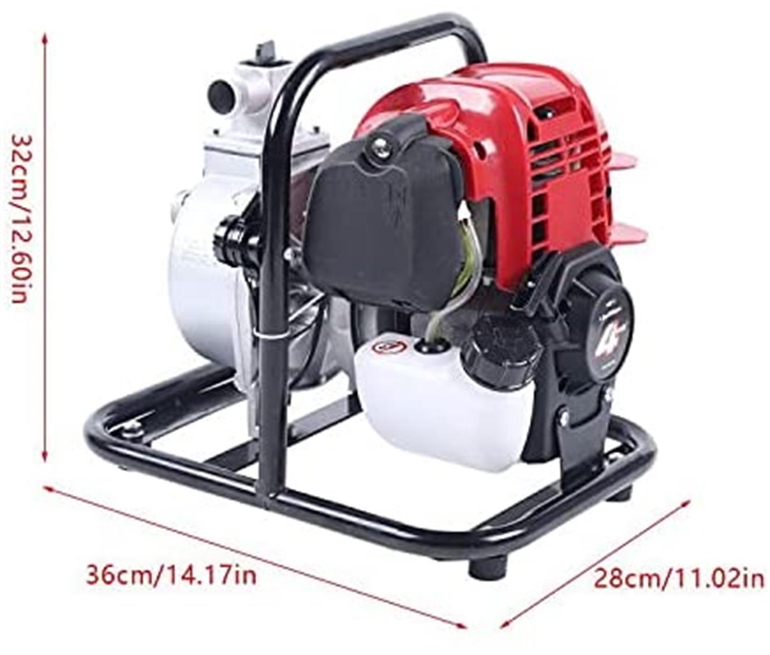 WUZSTAR 4 Stroke Gasoline Engine Water Pump Portable Air-cooling Water Transfer Pump for Flood Gardening Irrigation