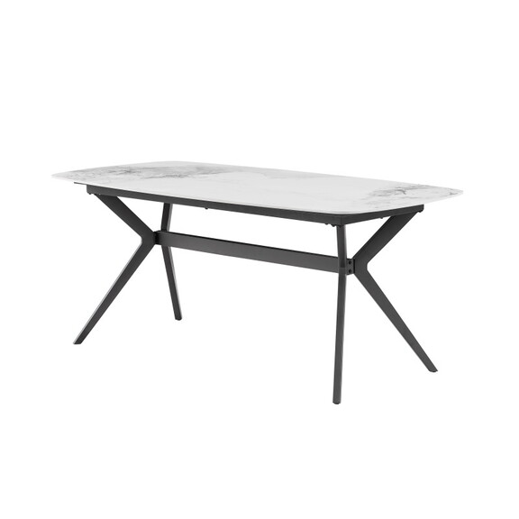 Morden Horse belly shape dining table with metal b...