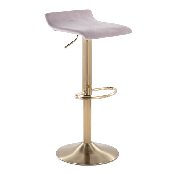 Silver Orchid Tower Ale Brushed Gold Adjustable Bar Stool (Set of 2)