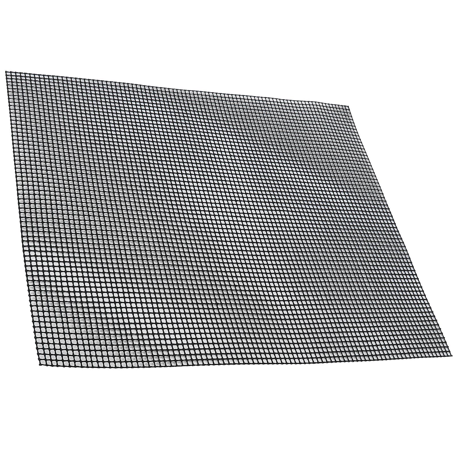 Food Grade Nonstick Grid Sheet Multifunctional Barbecue Grid Mat For Barbecue Outdoorblack 36x42cm