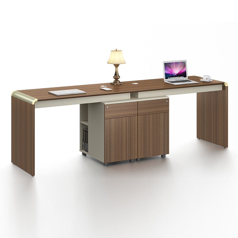 ANDERSON 2 People Workstation 2.4M - Australian Gold Oak