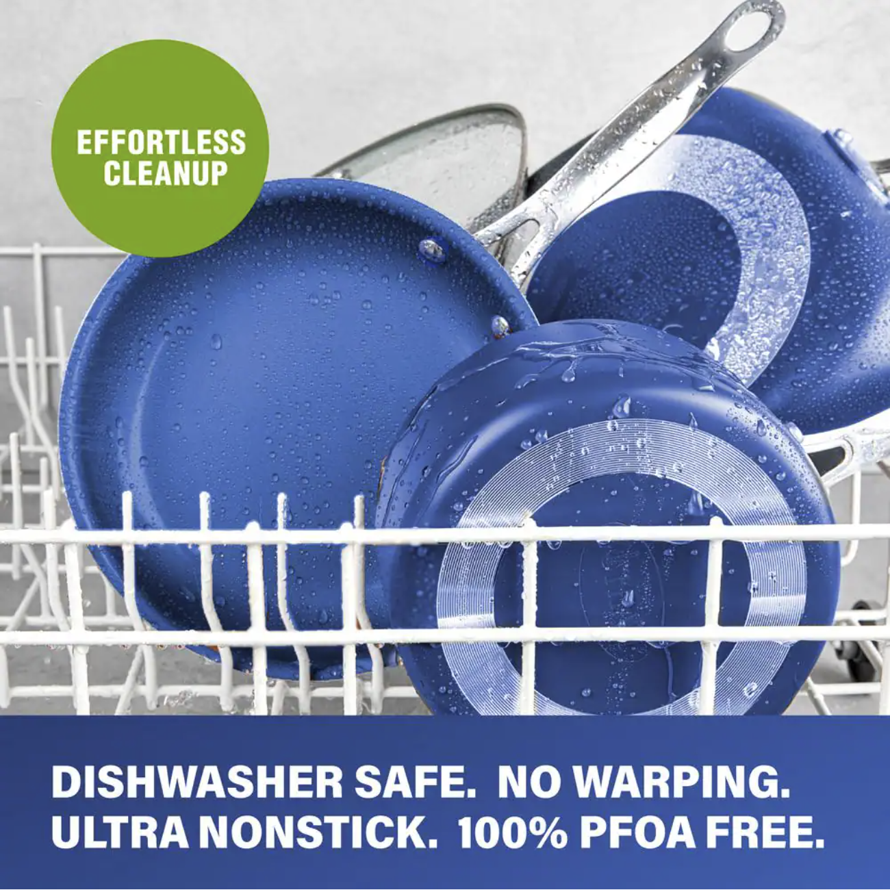 Granitestone Classic Blue 20-Piece Aluminum Ultra-Durable Non-Stick Diamond Infused Cookware and Bakeware Set