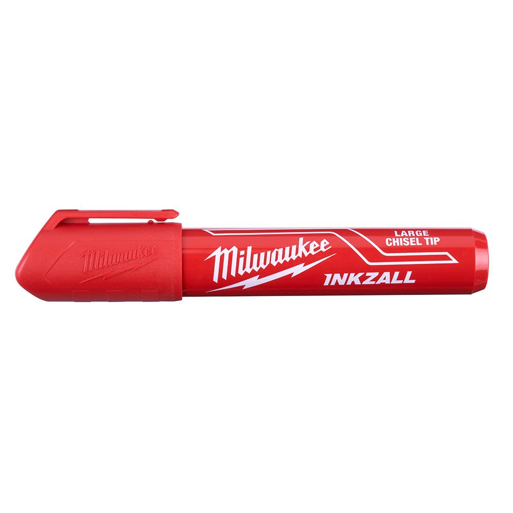 Milwaukee INKZALL Large Chisel Tip Red Marker 48-22-3256 from Milwaukee