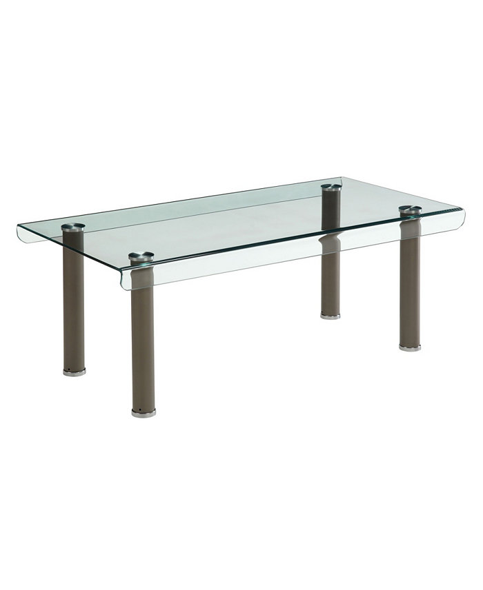 Furniture of America Karnette Glass Top Coffee Table