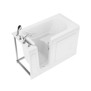 Universal Tubs Builder's Choice 60 in. Left Drain Quick Fill Walk-In Soaking Bath Tub in White B3060LWS