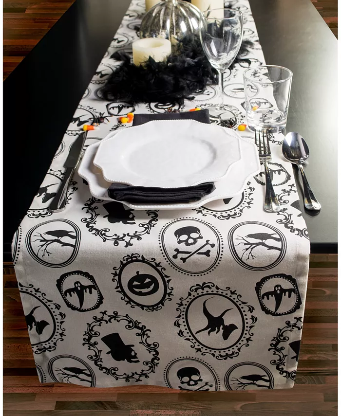 Design Imports Halloween Portrait Table Runner