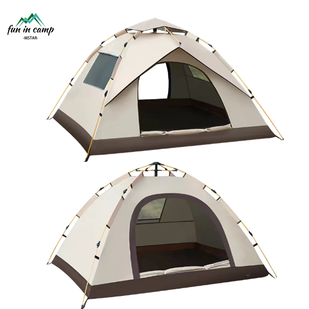 Waterproof Automatic Pop Up Camping Tent Large Space For 3 4 Person