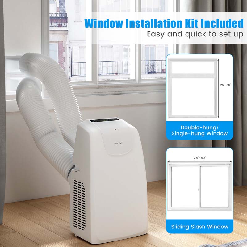 11500 BTU Portable Air Conditioner with Dual Hose, Powerful 3-in-1 AC Unit with Dehumidifier, Fan, Sleep Mode