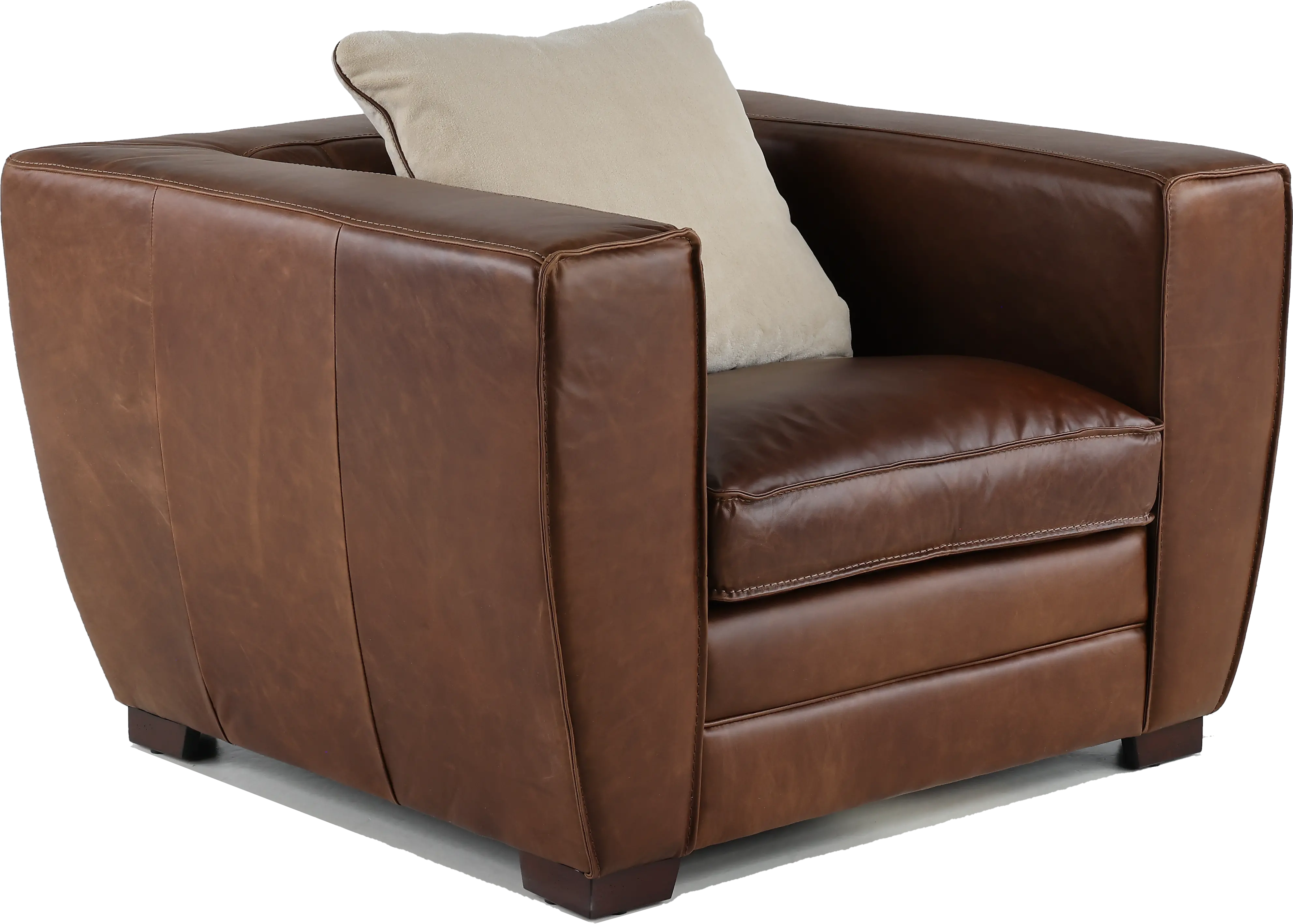 Bistro Brown Leather Chair