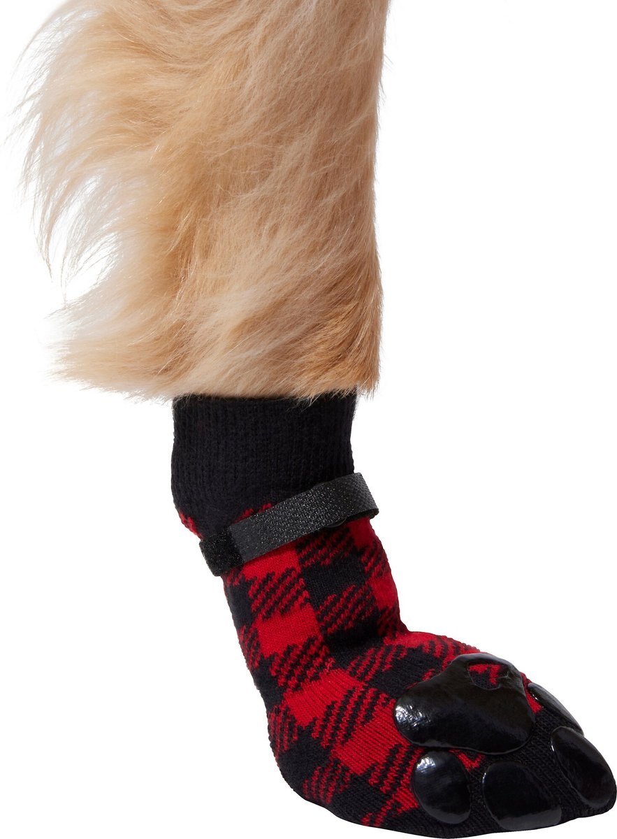 Frisco Plaid Non-Skid Dog Socks