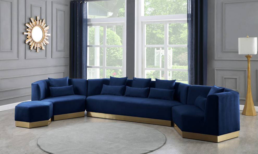 Marquis Velvet Upholstered Set   Contemporary   Armchairs And Accent Chairs   by Meridian Furniture  Houzz