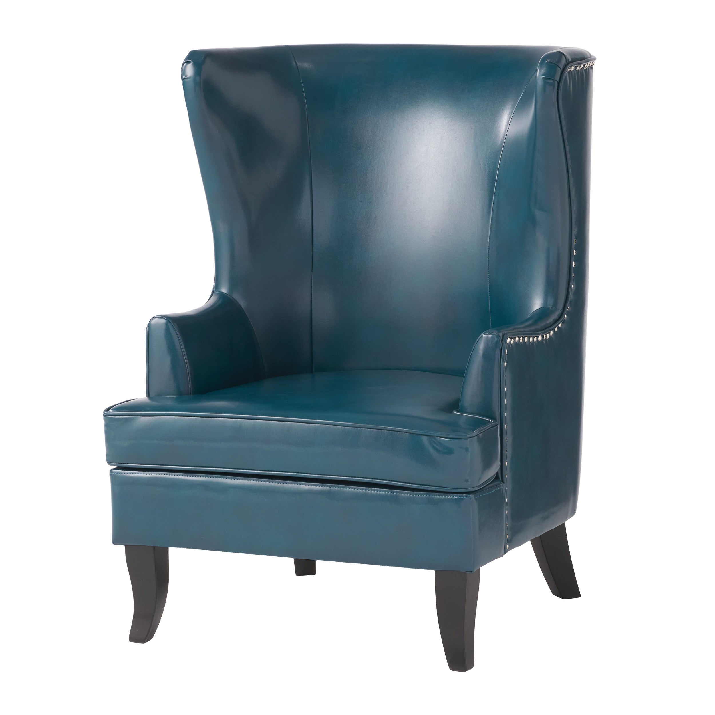 Jameson Leather High Back Wingback Armchair