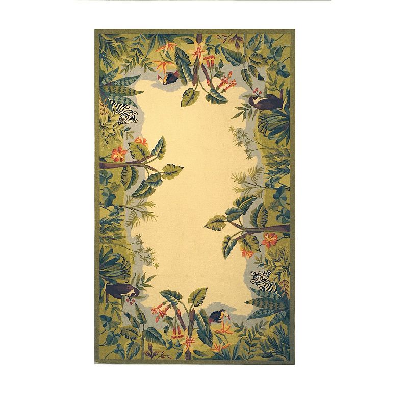 Safavieh Chelsea Jungle Trop Framed Floral Wool Rug