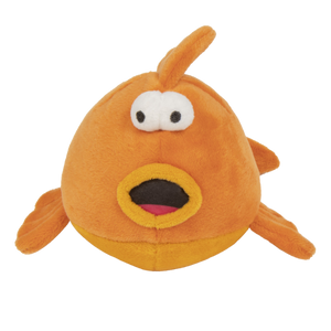 GoDog Action Plush Gold Fish Dog Toy