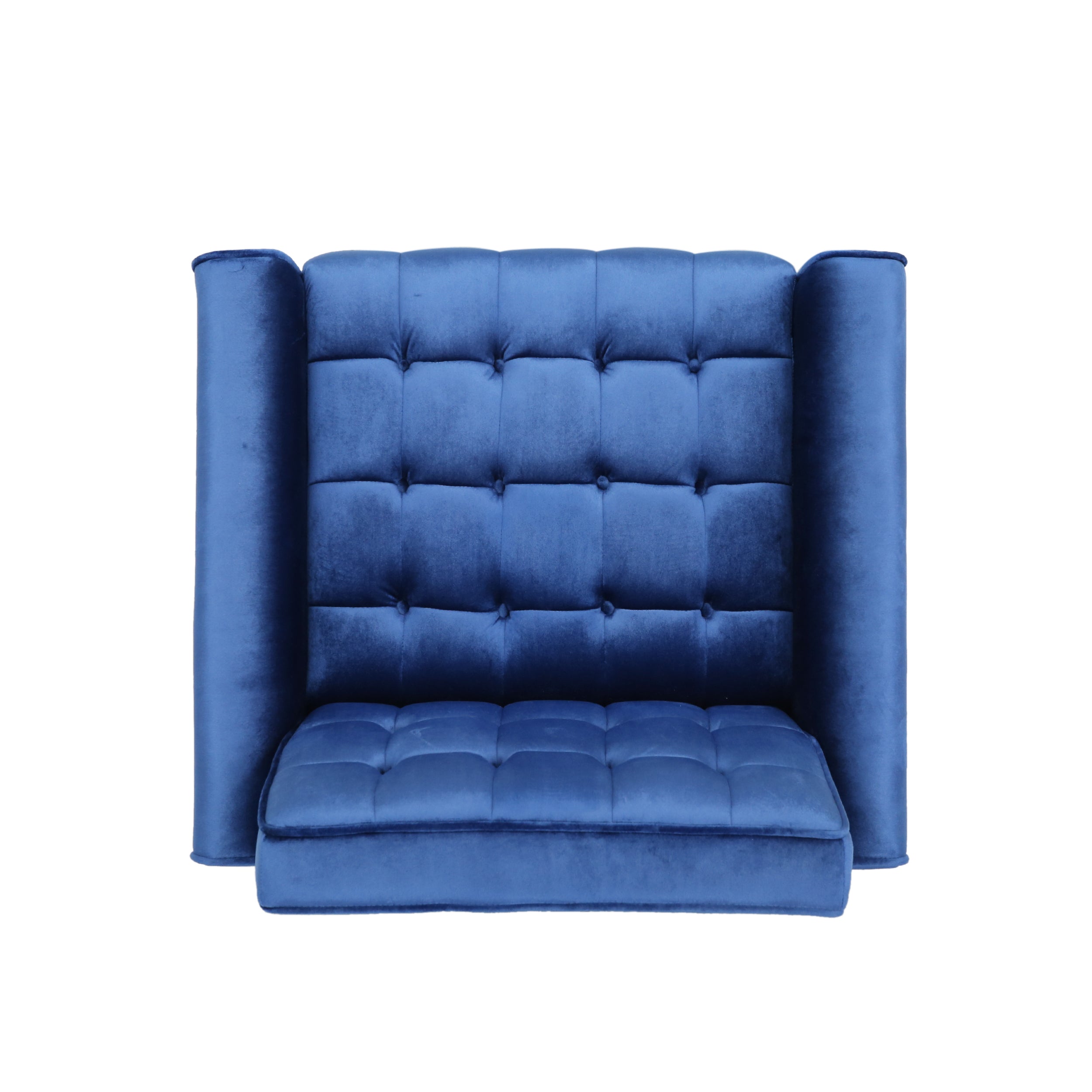 Betsy Velvet Armchair, Modern Glam, Button-Tufted, Waffle Stitching