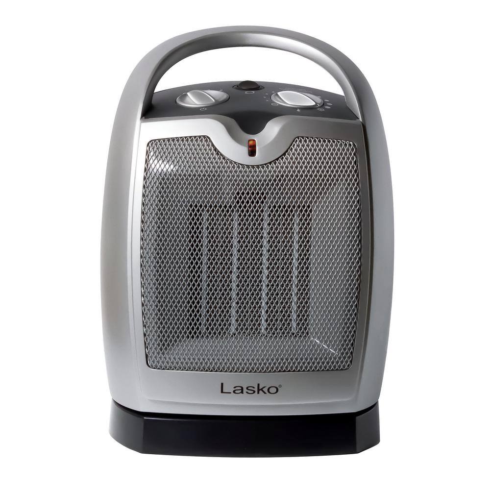 Lasko Compact 1500-Watt 11.25 in. Electric Ceramic Portable Oscillating Space Heater LKO-5409