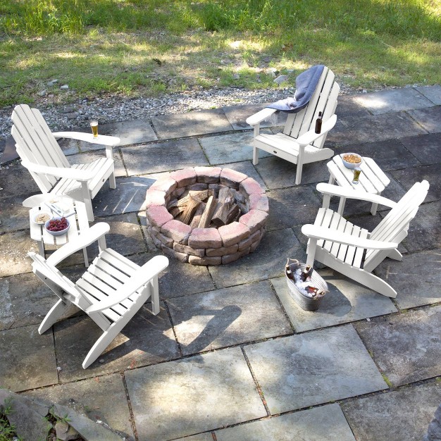 6pc Classic Westport Adirondack Patio Set White Highwood