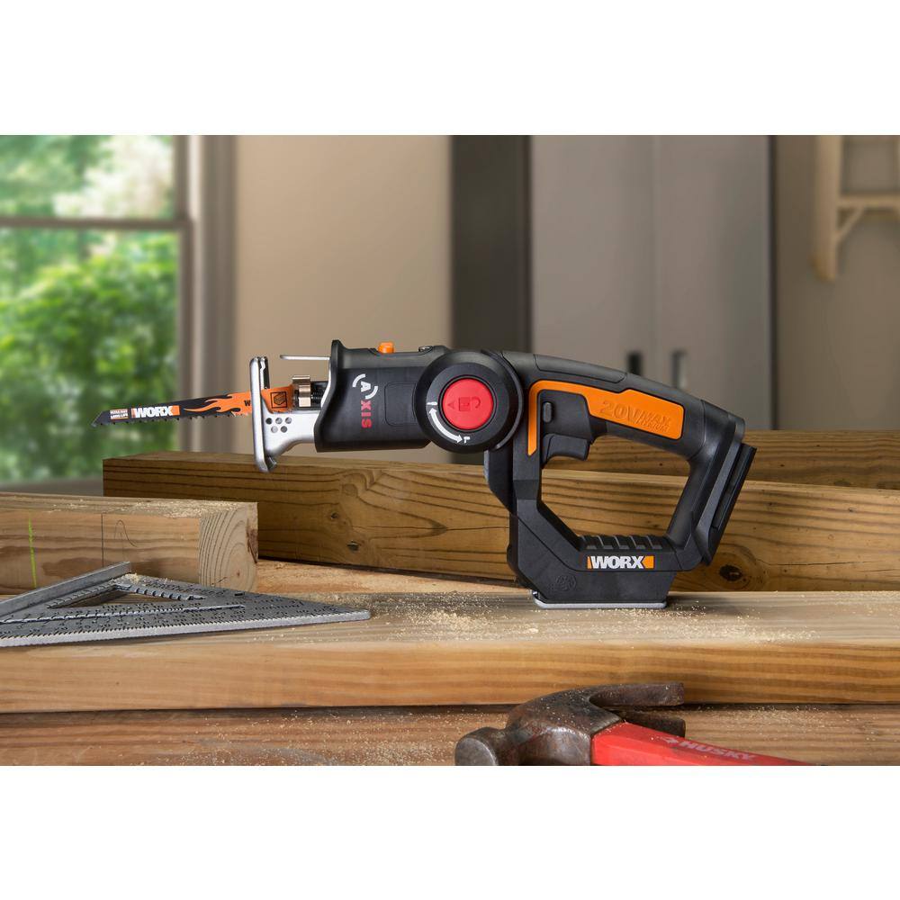 Worx POWER SHARE 20-Volt Axis Cordless Reciprocating and Jig Saw (Tool Only) WX550L.9