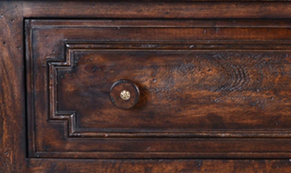 Petite Chest of Drawers Vienna Dark Rustic Pecan Solid Wood  2 Drawer   Traditional   Accent Chests And Cabinets   by EuroLuxHome  Houzz