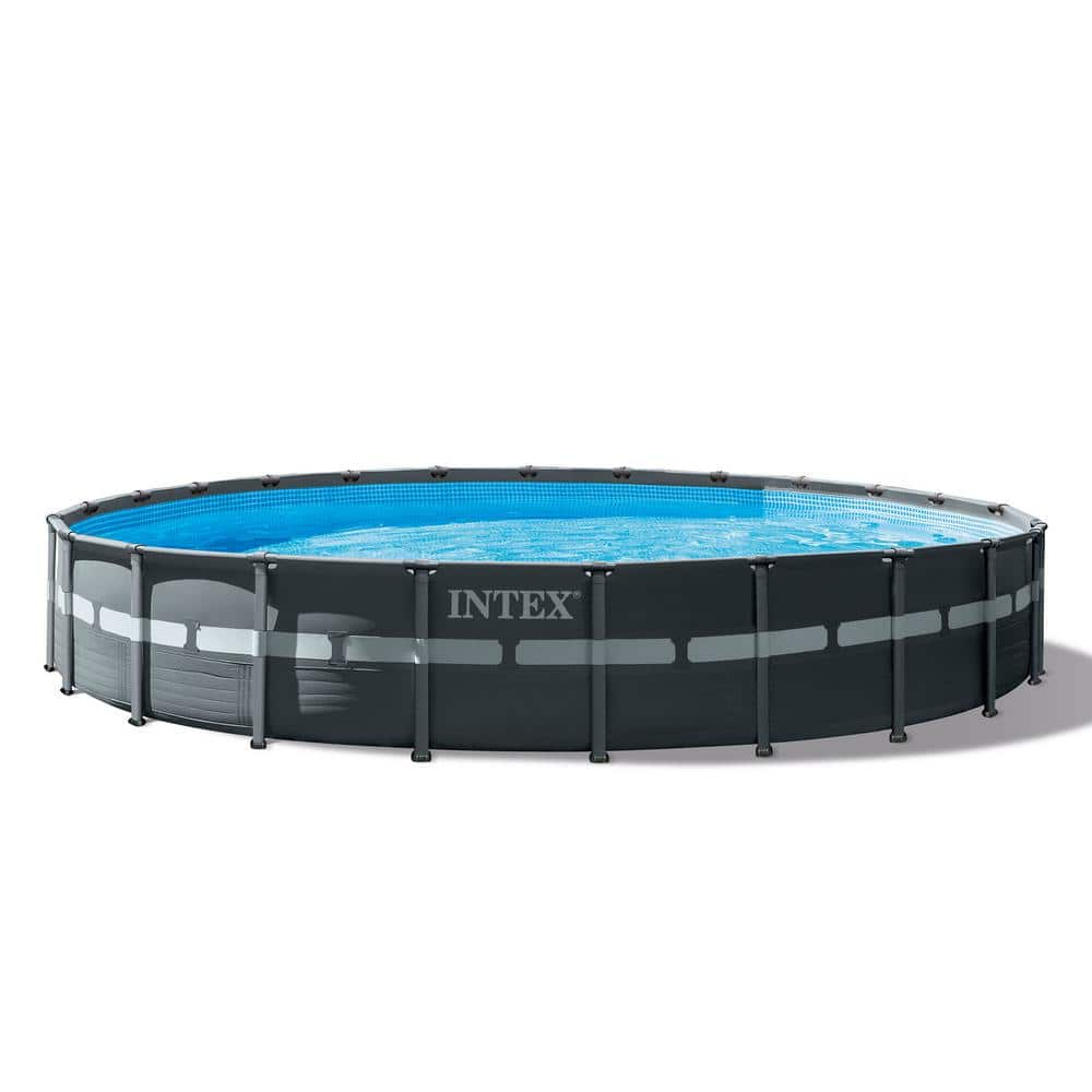 INTEX 24 ft. x 52 in. Ultra XTR Frame Round Swimming Pool Set with Sand Filter Pump 26339EH