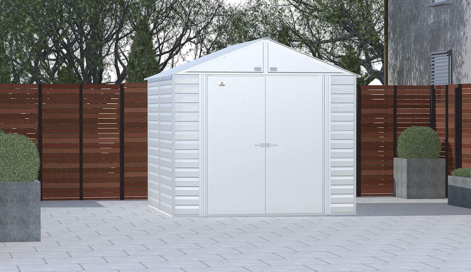 Arrow SCG88FG 8 x 8 ft. Arrow Select Steel Storage Shed&#44; Flute Grey