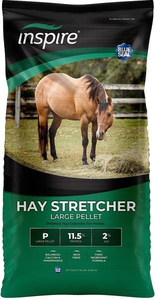 Blue Seal Inspire Hay Stretcher Large Pellet Horse Food， 50-lb bag