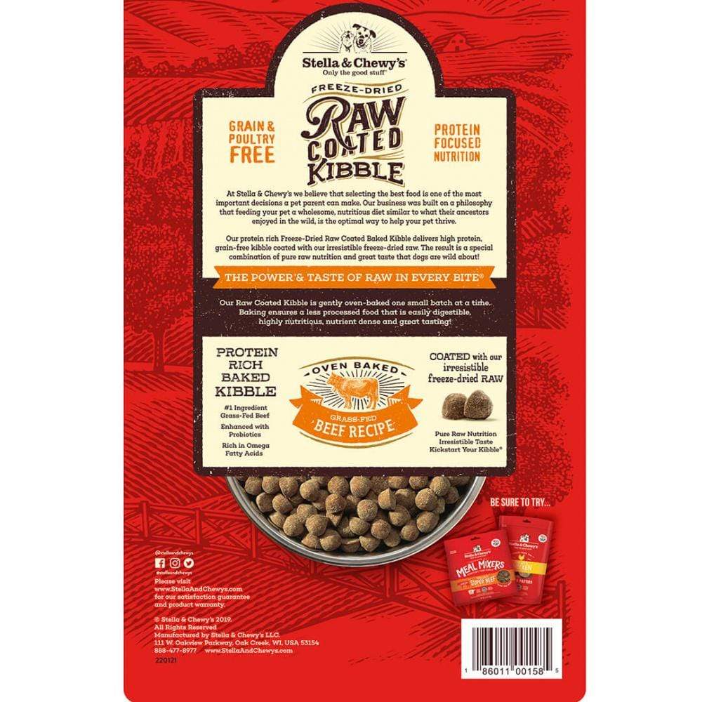 Stella and Chewy's Raw Coated Kibble Grass Fed Beef Recipe Dry Dog Food