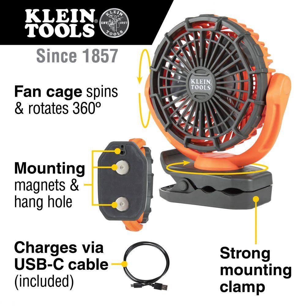 Rechargeable Personal Jobsite Fan ;