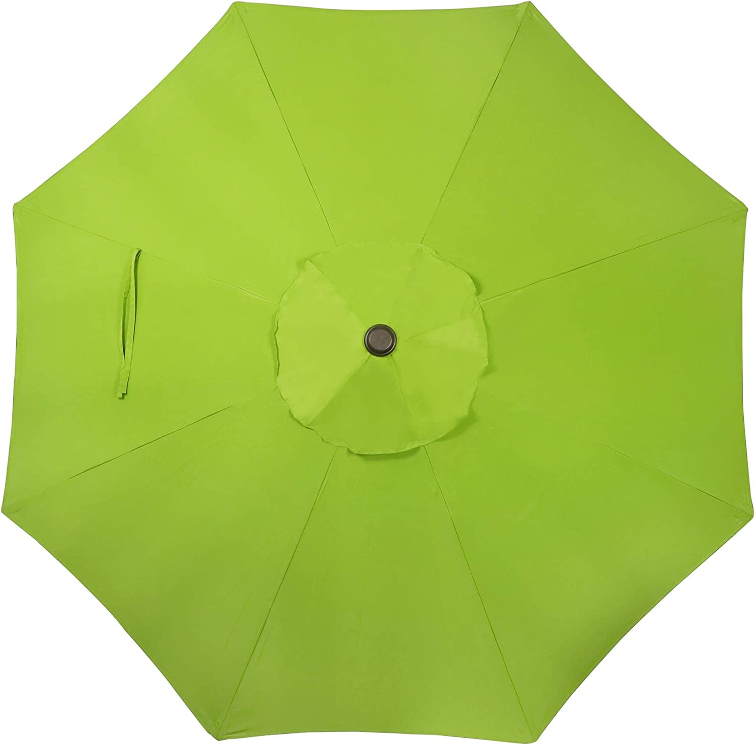 9' Outdoor Market Patio Umbrella with Push Button Tilt and Crank, 8 Ribs (Tan)