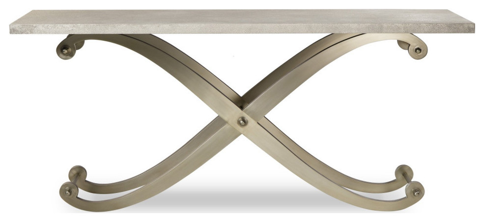 Rose Console Table Shagreen Top   Traditional   Console Tables   by V.S.D Furniture  Houzz