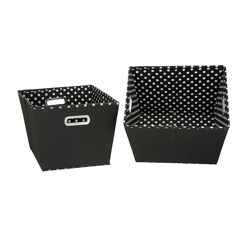 Household Essentials 2-pk. Black Storage Bins