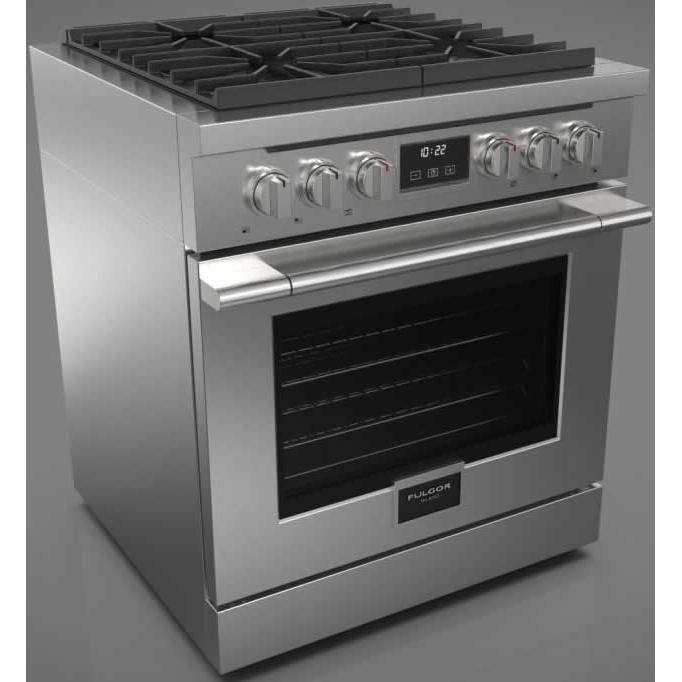 Fulgor Milano 30-inch Freestanding Dual Fuel Range F4PDF304S1