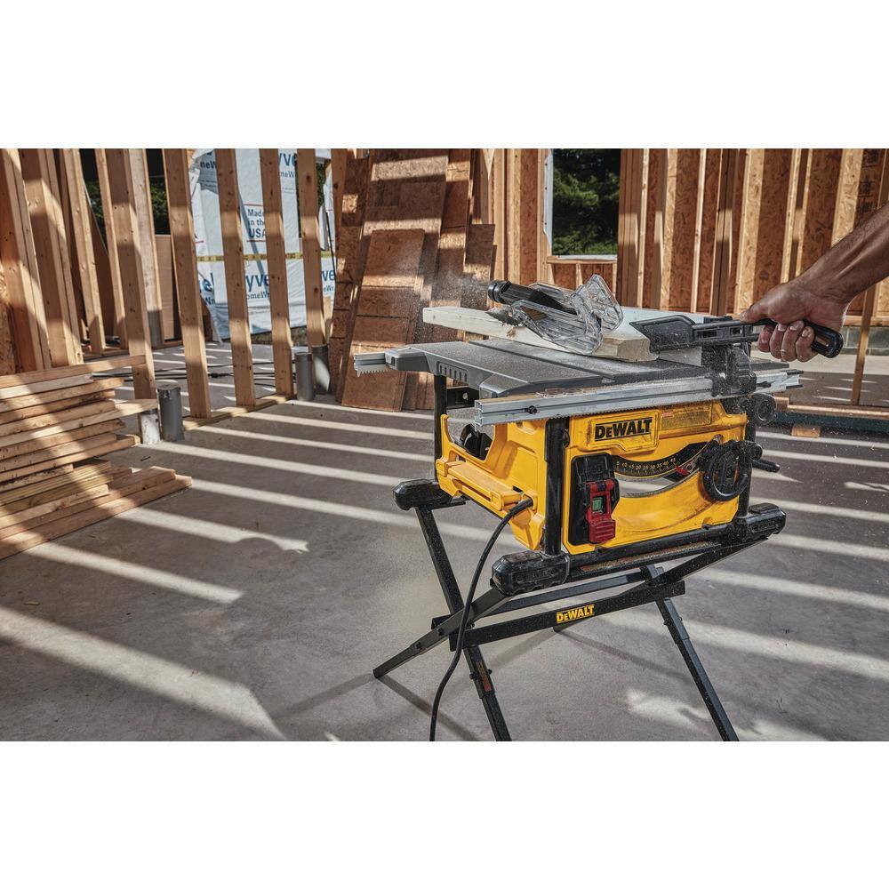 DW 15 Amp Corded 8-14 in. Compact Portable Jobsite Tablesaw (Stand Not Included) DWE7485