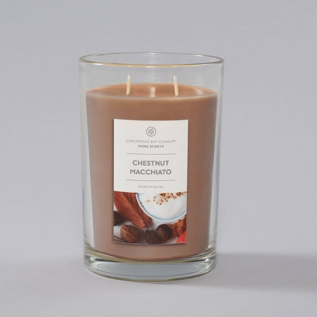 2 wick 19oz Jar Candle Chestnut Macchiato Home Scents Chesapeake Bay Candle