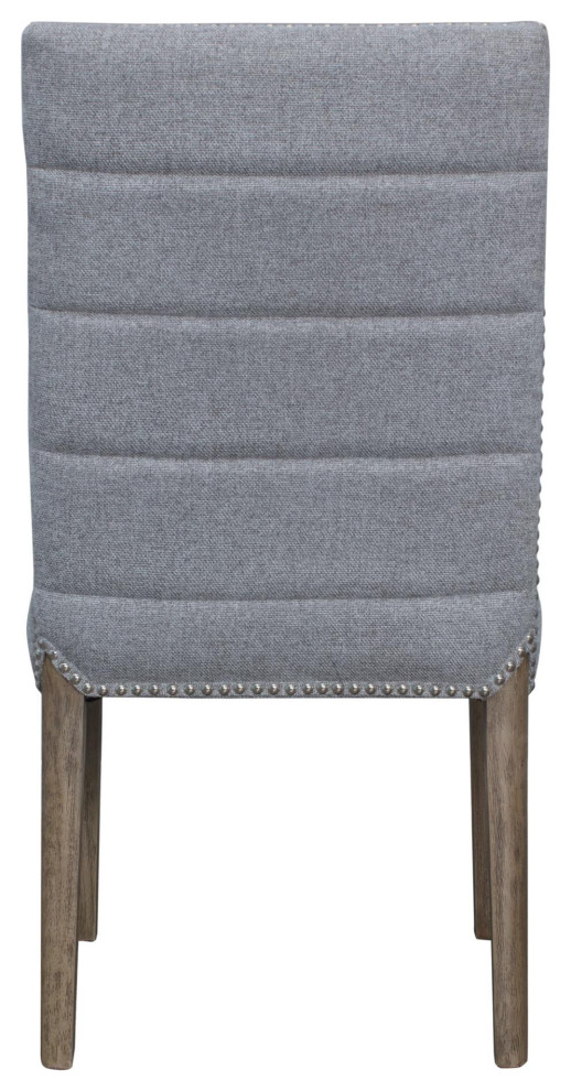 Wesson Fabric Chair Natural Drift Legs  Havana Gray (Set Of 2)   Transitional   Dining Chairs   by Virgil Stanis Design  Houzz