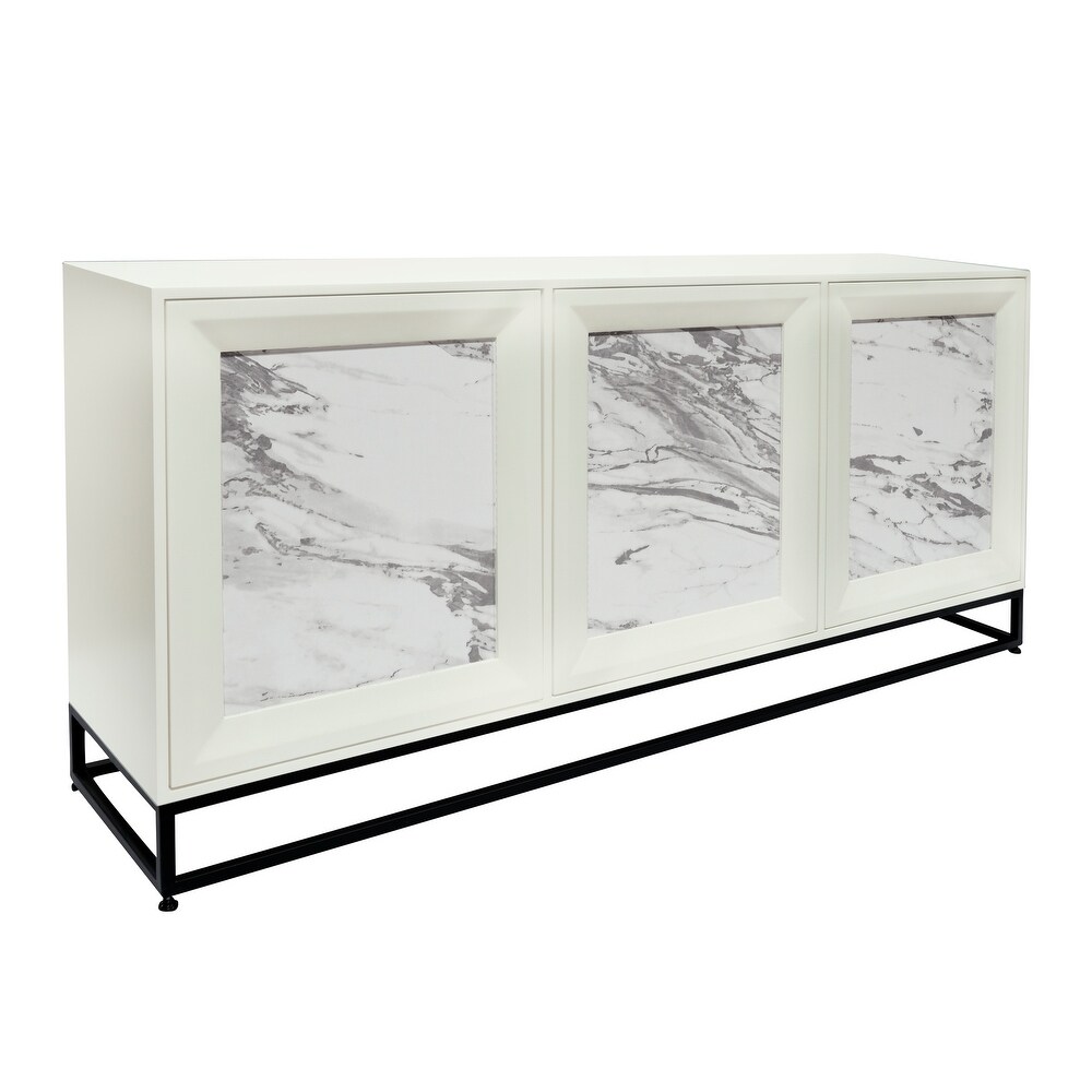 Elk Home Matthews Faux Marble Composite 71 Inch Wide Credenza