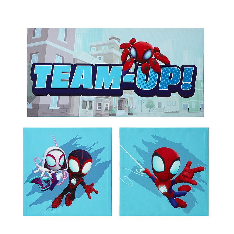 Idea Nuova Marvel's Spidey and His Amazing Friends 3-Piece Canvas Wall Art Set