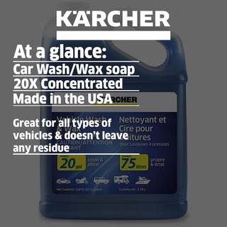 Karcher 1 Gal. Car Wash  Wax Pressure Washer Cleaning Detergent Soap Concentrate 9.558-146.0