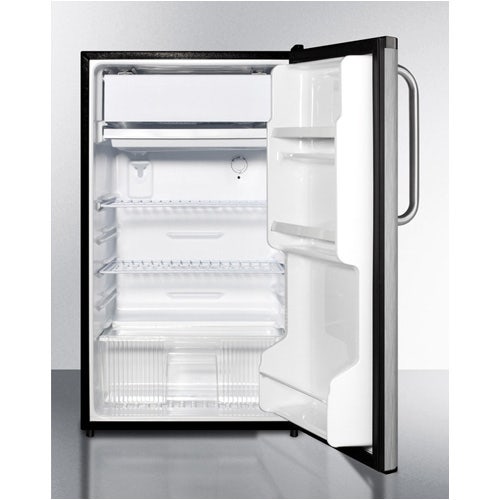 Summit Appliance FF433ESSSTB Compact， Auto-Defrost Refrigerator-Freezer